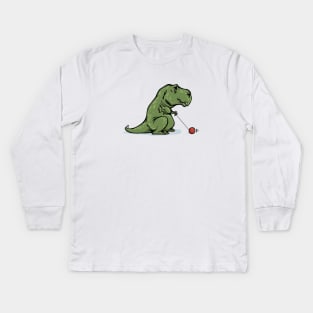 T-Rex Retro (Yoyo) Kids Long Sleeve T-Shirt